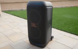Large PA speaker system at an event venue